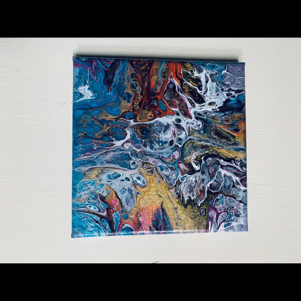 “Dancer” Original Pour Painting on canvas